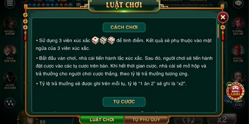 Tổng Quan Cách Chơi Sicbo Đại Phú Quý